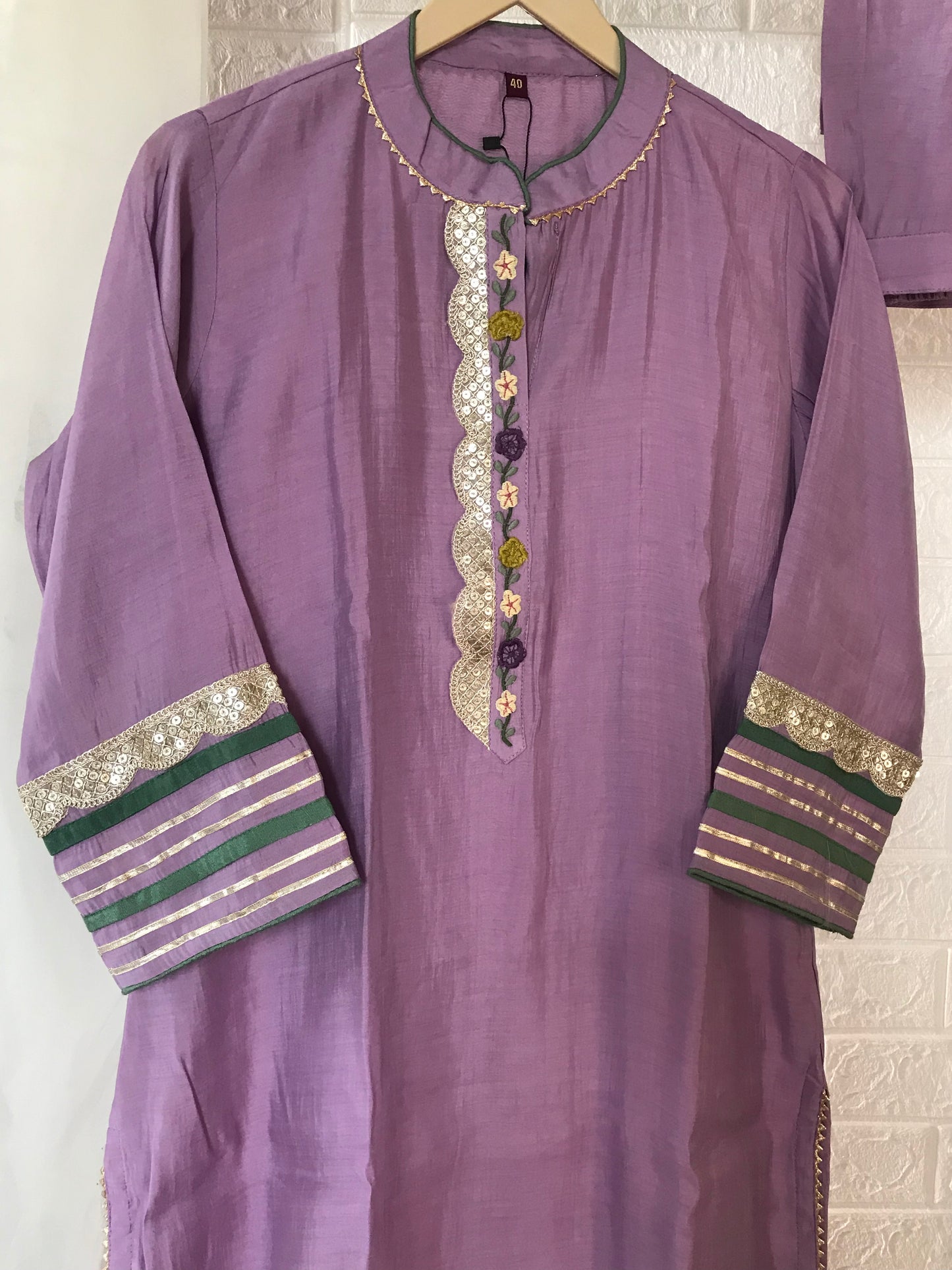 Elegant light purple kurti set