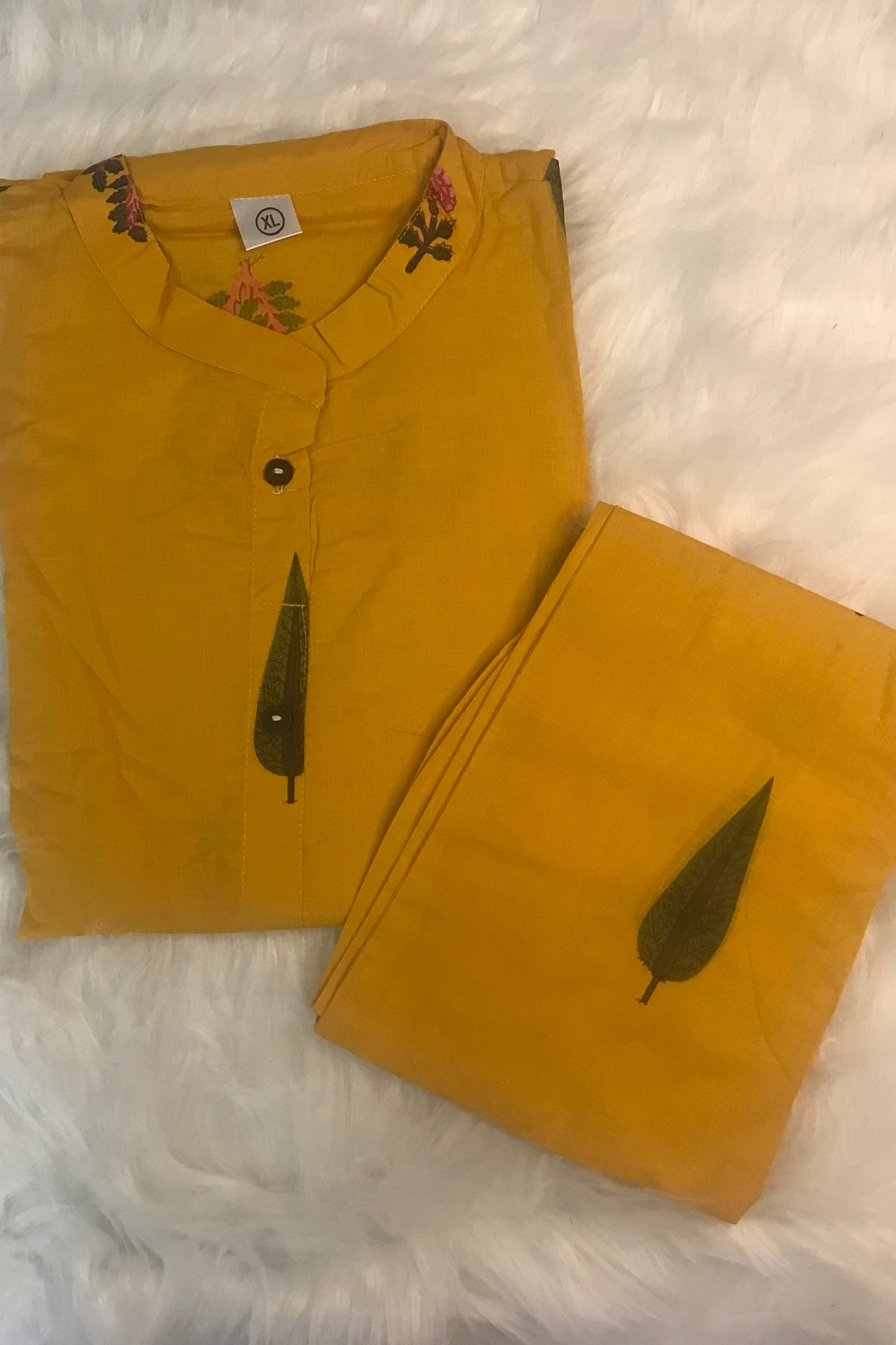 Simple Yellow Kurti Set
