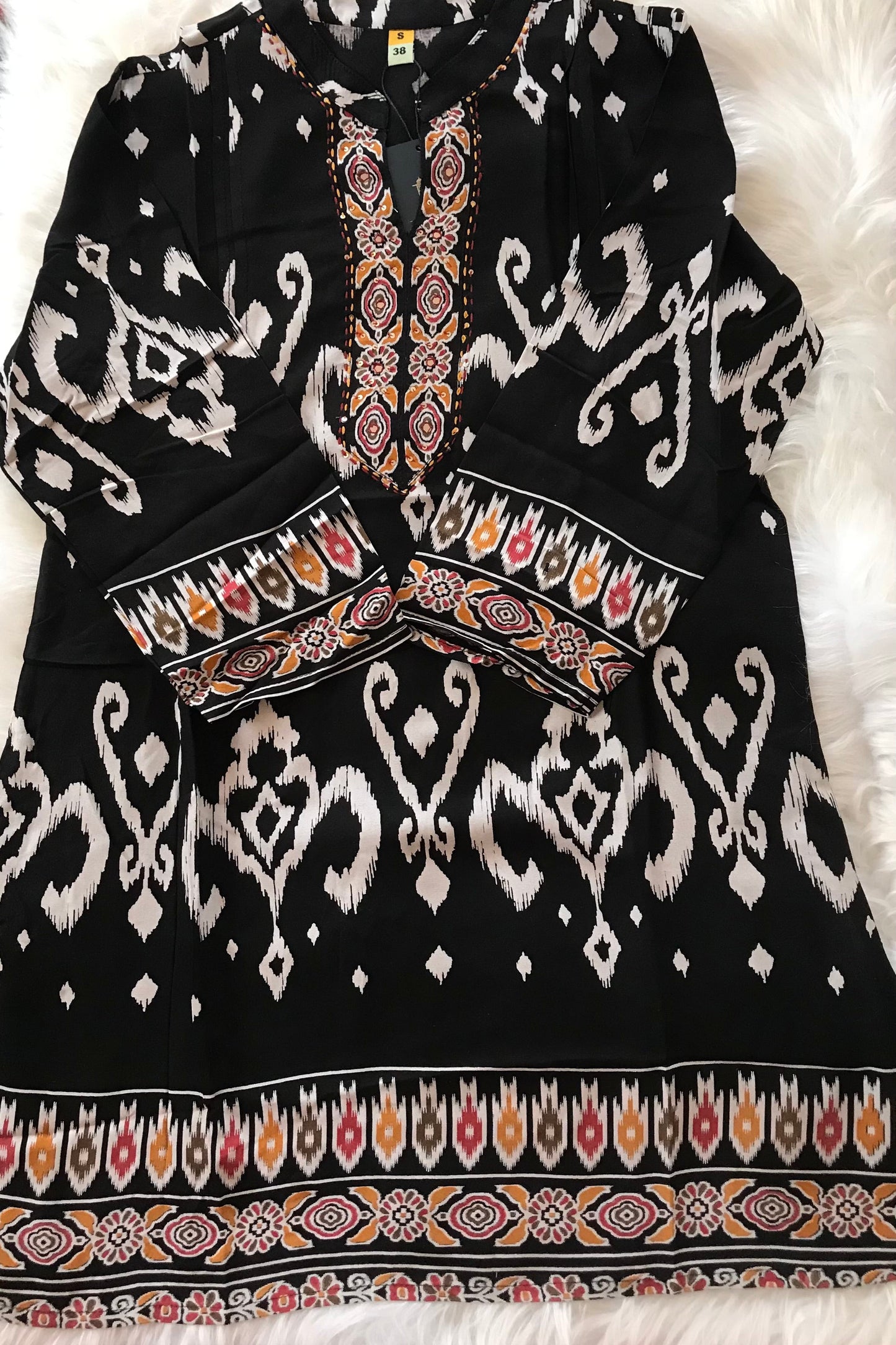 Premium Rayon Ikkat Print Kurti