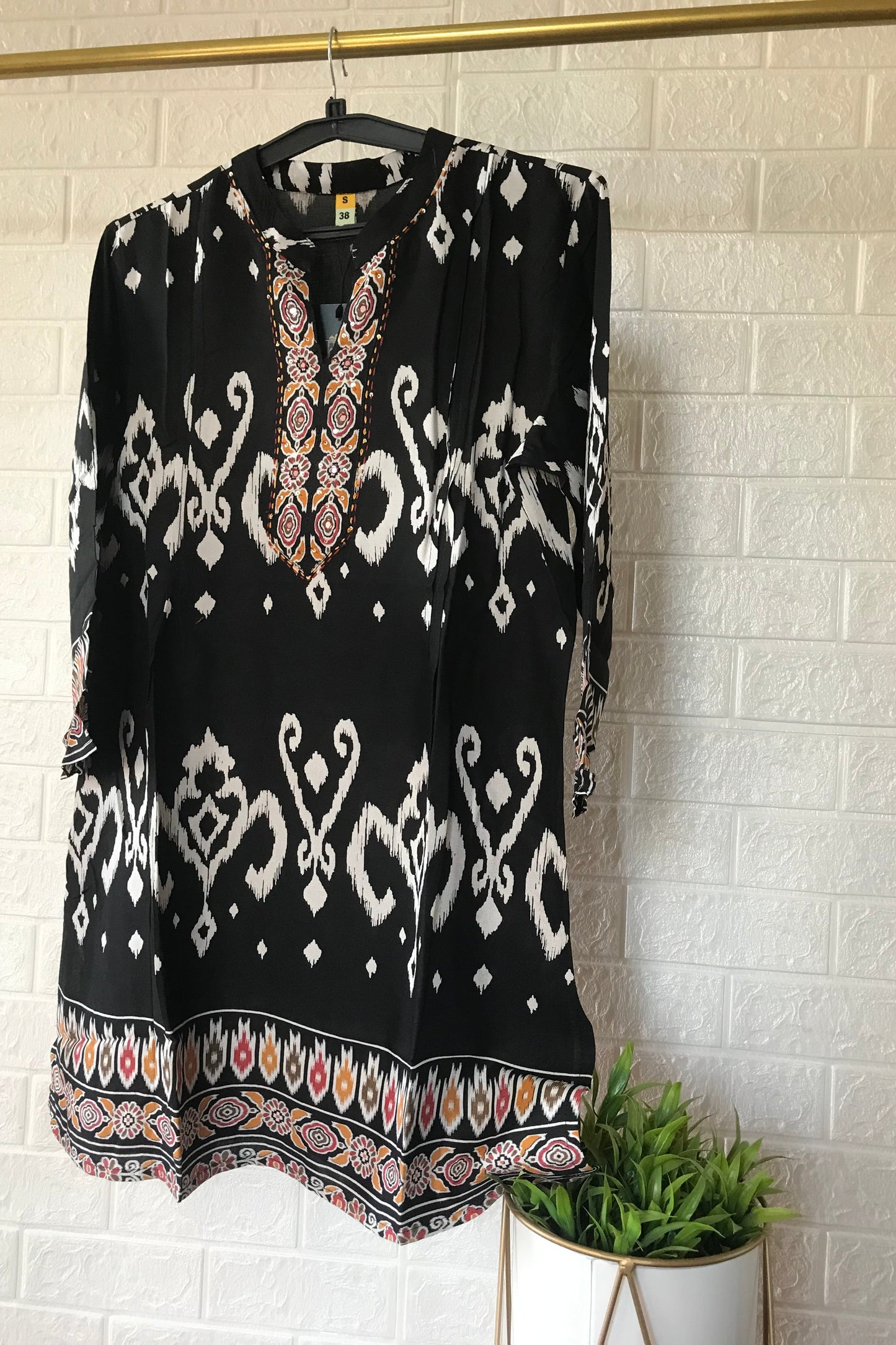 Premium Rayon Ikkat Print Kurti