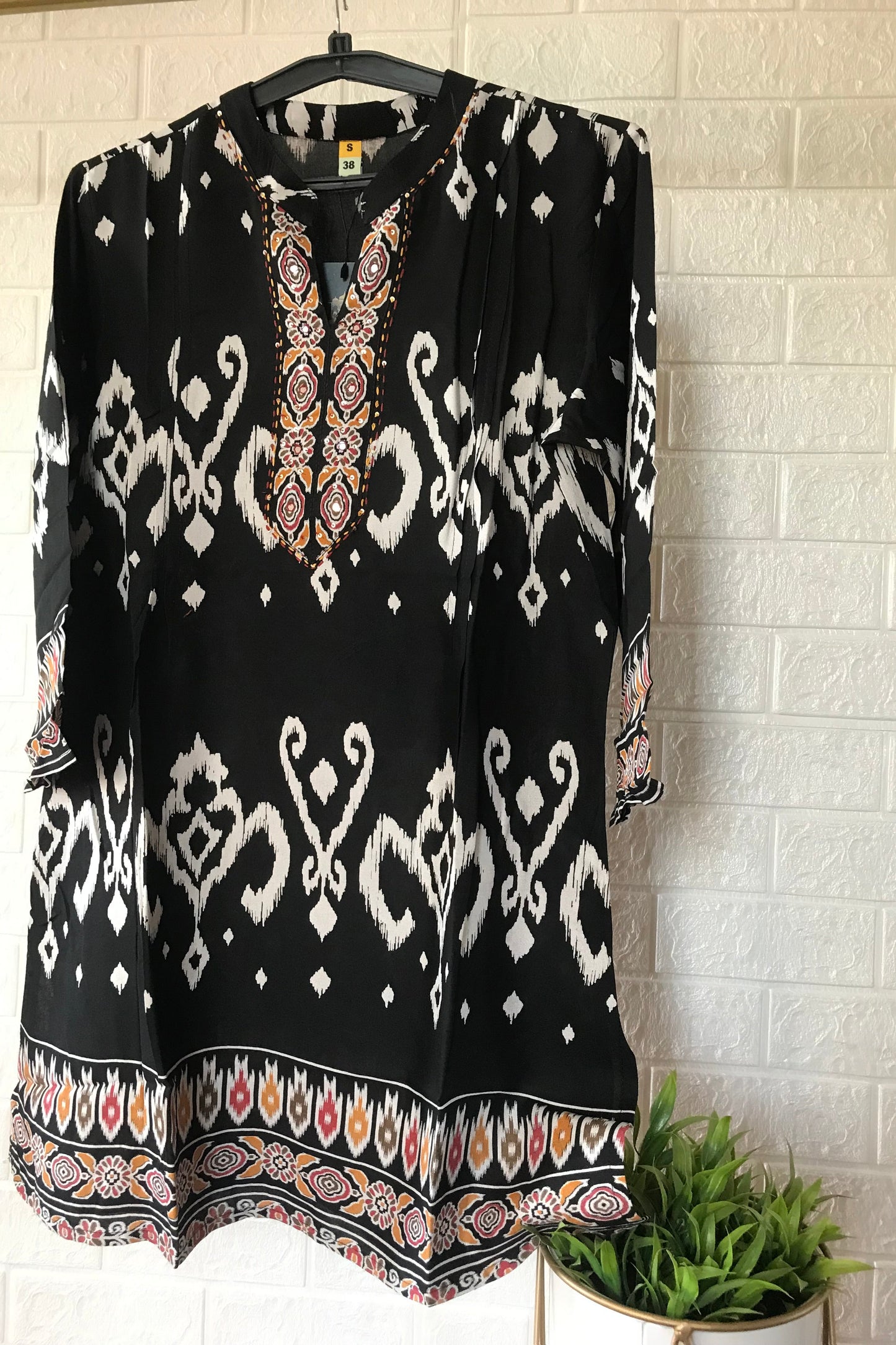 Premium Rayon Ikkat Print Kurti