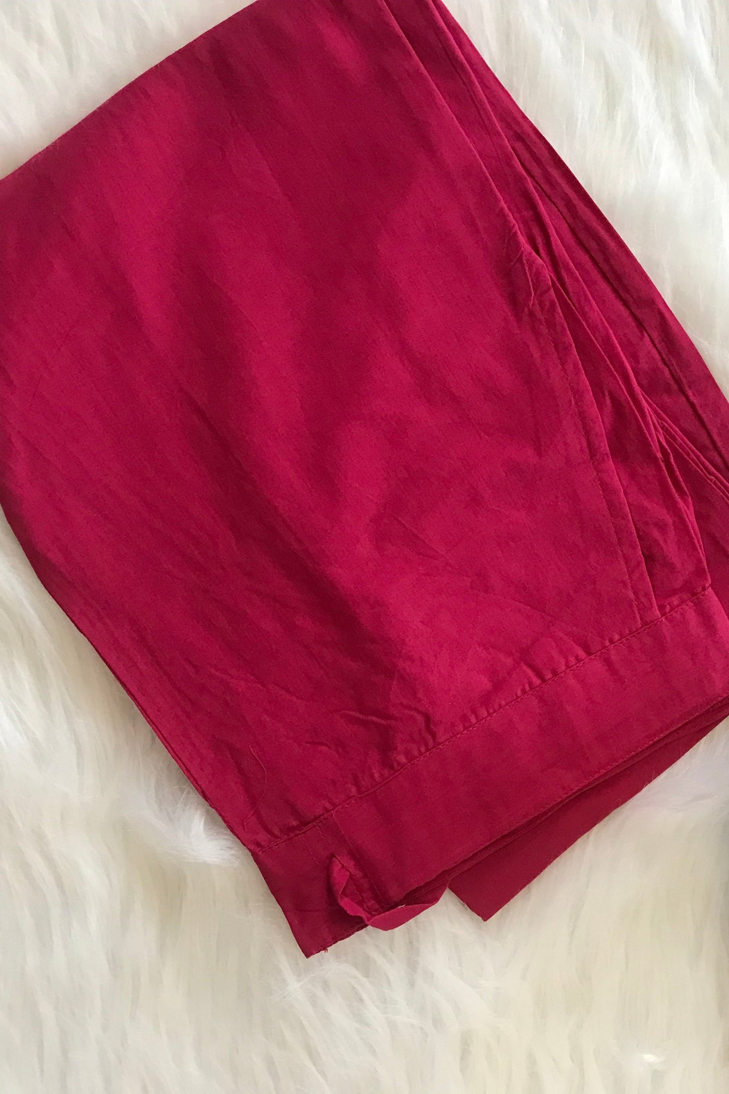 Angrakha Cotton Kurti 2-Piece Set – Rani Pink