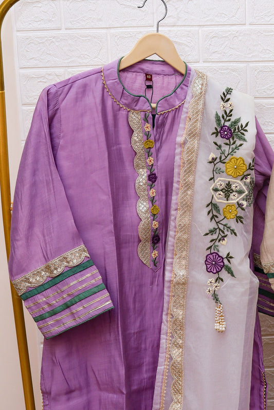 Elegant light purple kurti set