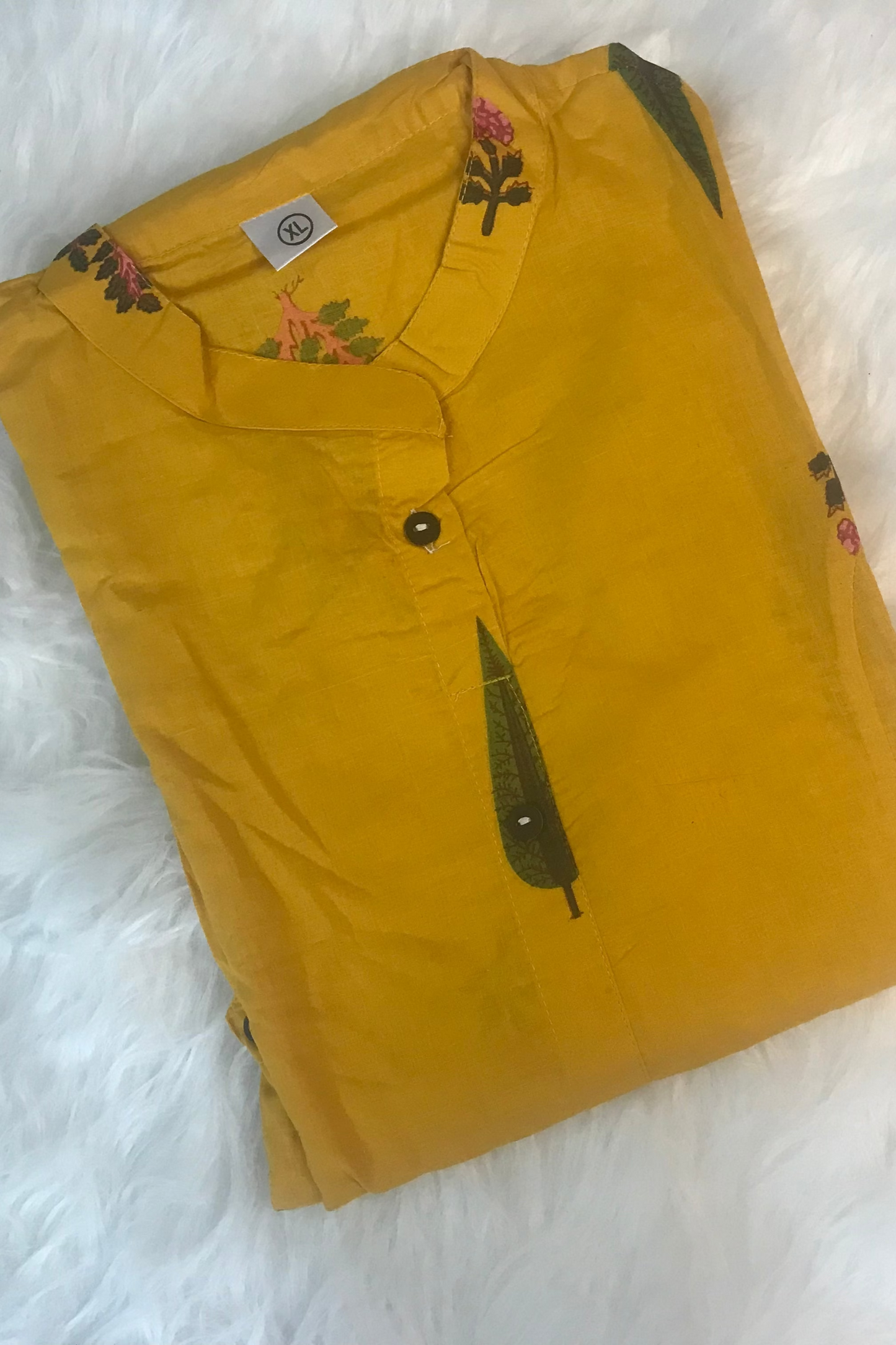 Simple Yellow Kurti Set